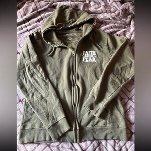 Olive Green Faith Over Fear Hoodie